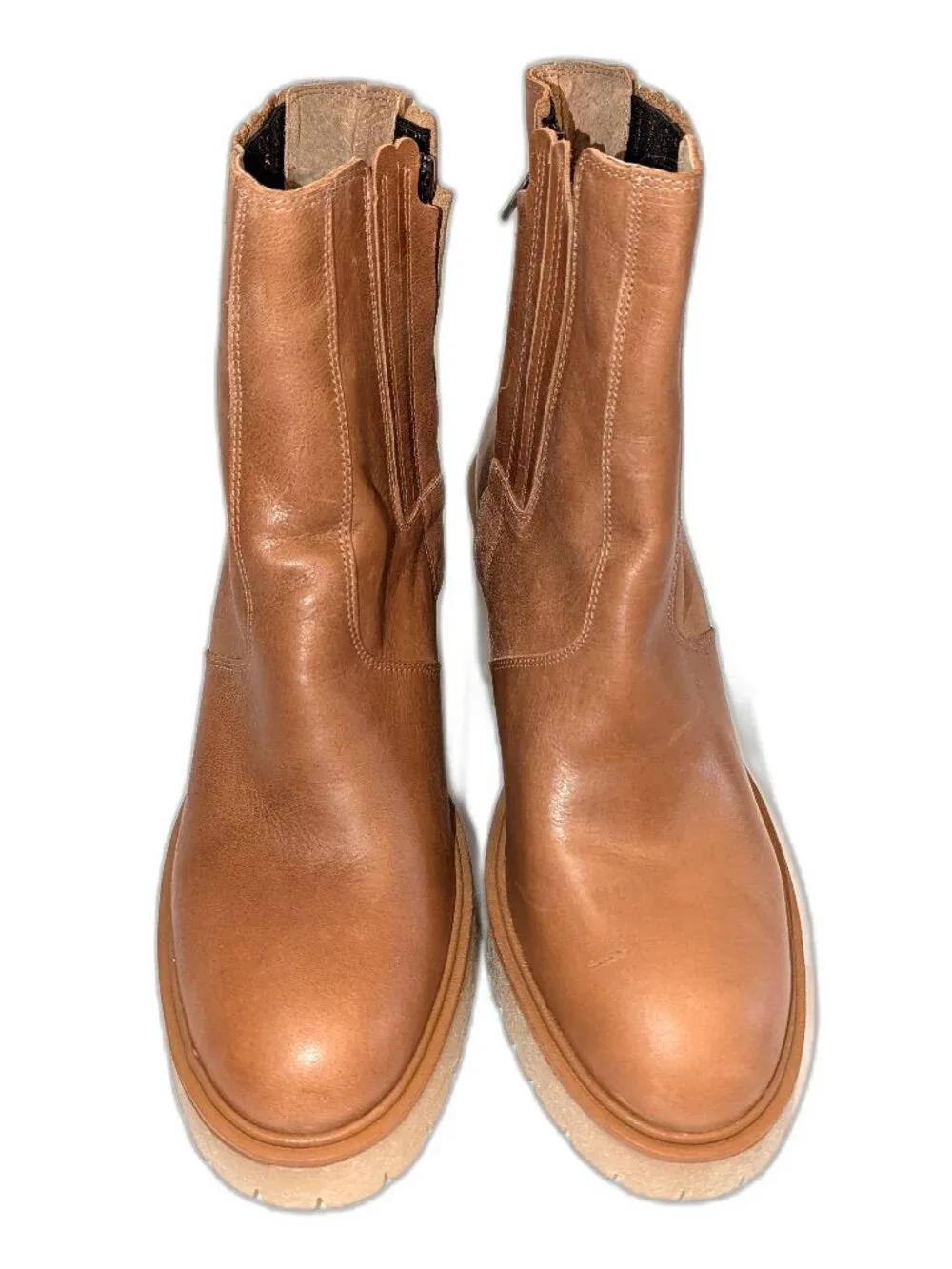 NWOT Free People | James Chelsea Boot Almond Tan Leather | Size US 11 (EU 41)
